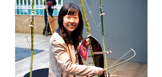 A visitor samples the sounds of Africa at Deloitte Ignite 12